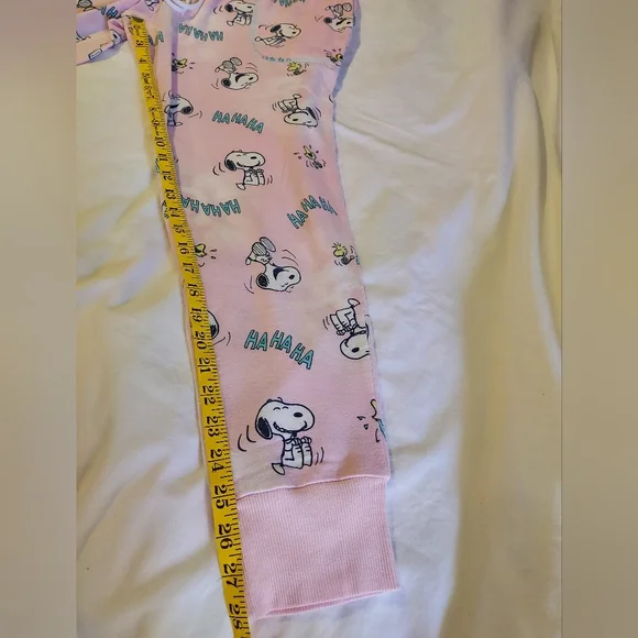 Peanuts Pink Cozy Soft Snoopy Jogger Style Pajama Pants - Picture 5 of 6